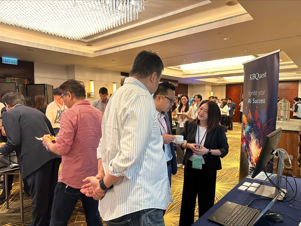KBQuest team is connecting with event guests at the IET Management Symposium 2024