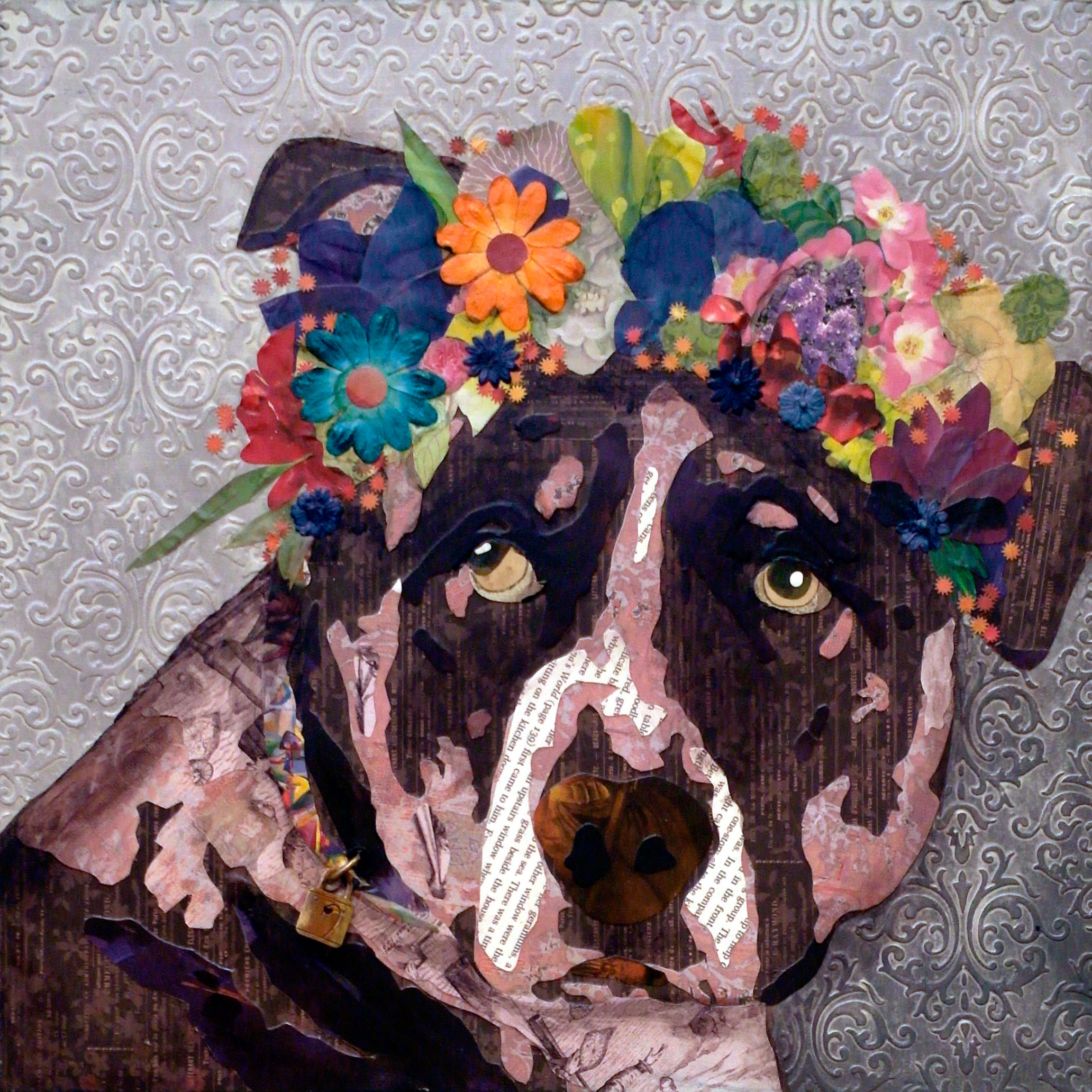 Dog with Flower Crown #1