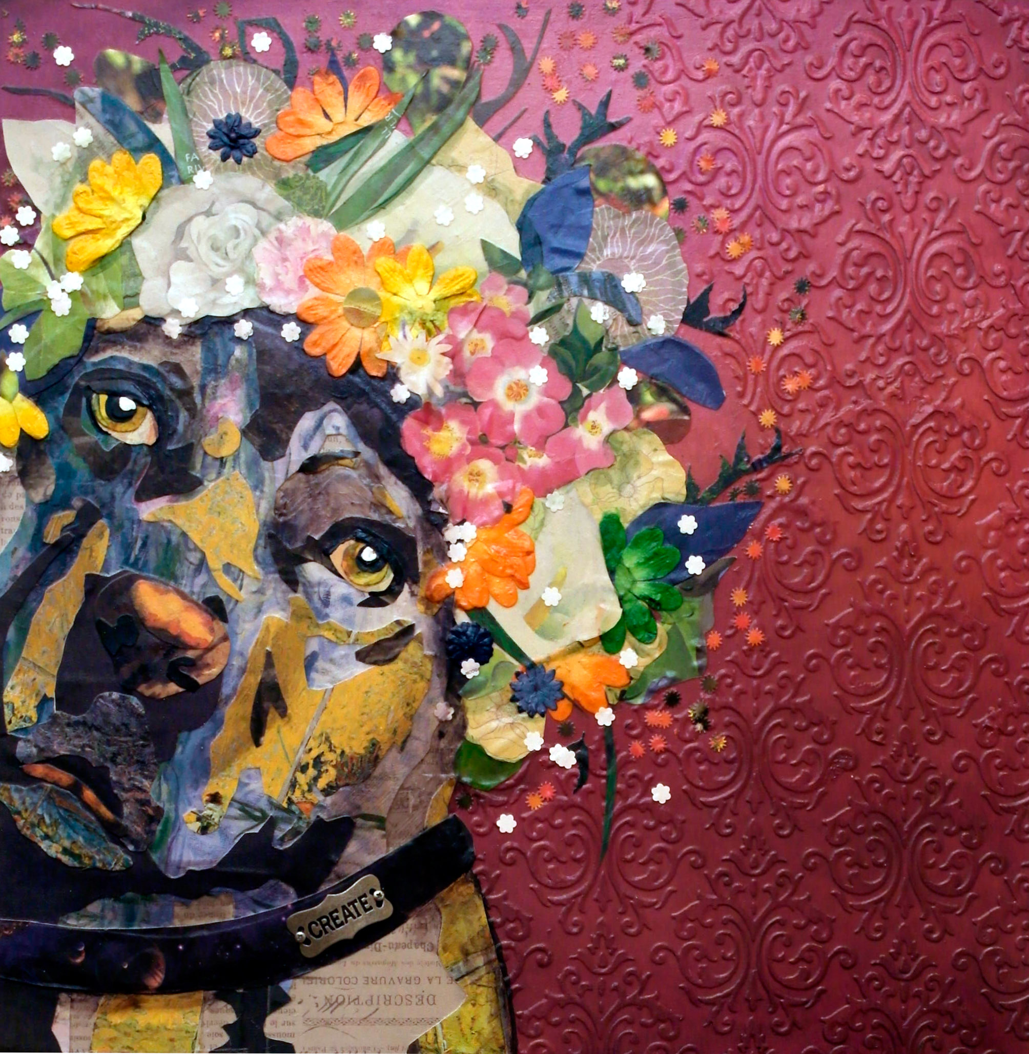 Dog with Flower Crown #3