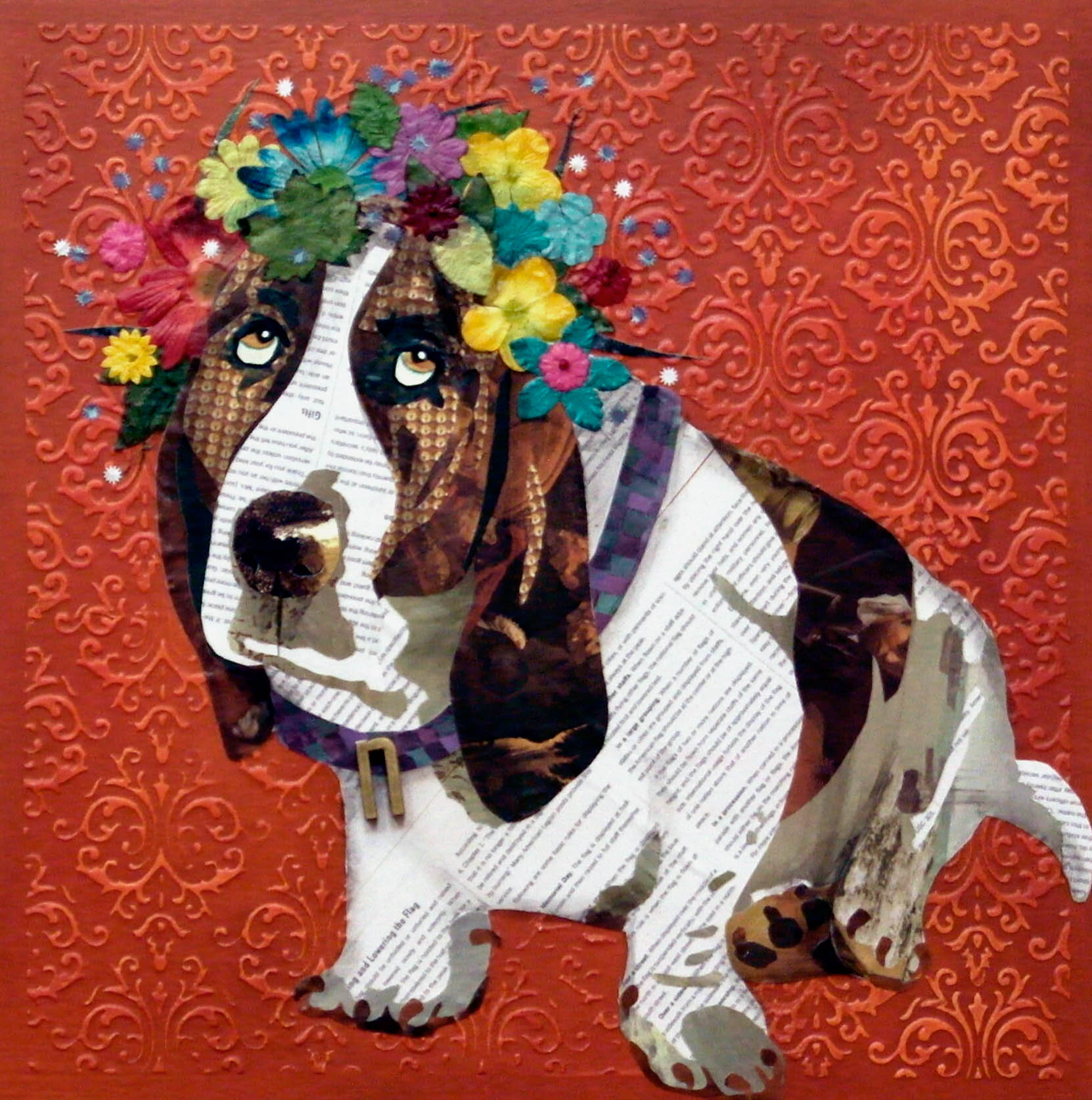Dog with Flower Crown #5