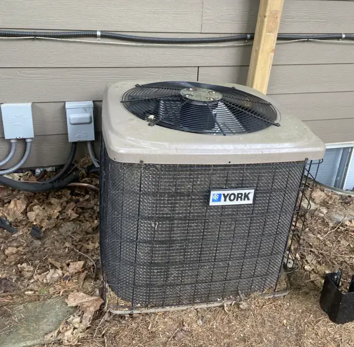 Old York air conditioner before replacement in Ancaster