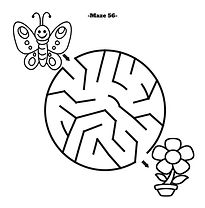 butterfly flower interior page easy mazes for kids.jpg