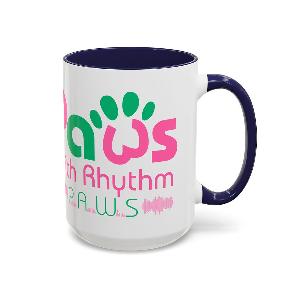 Thumbnail: Accent Coffee Mug (11, 15oz)-Paws with Rhythm
