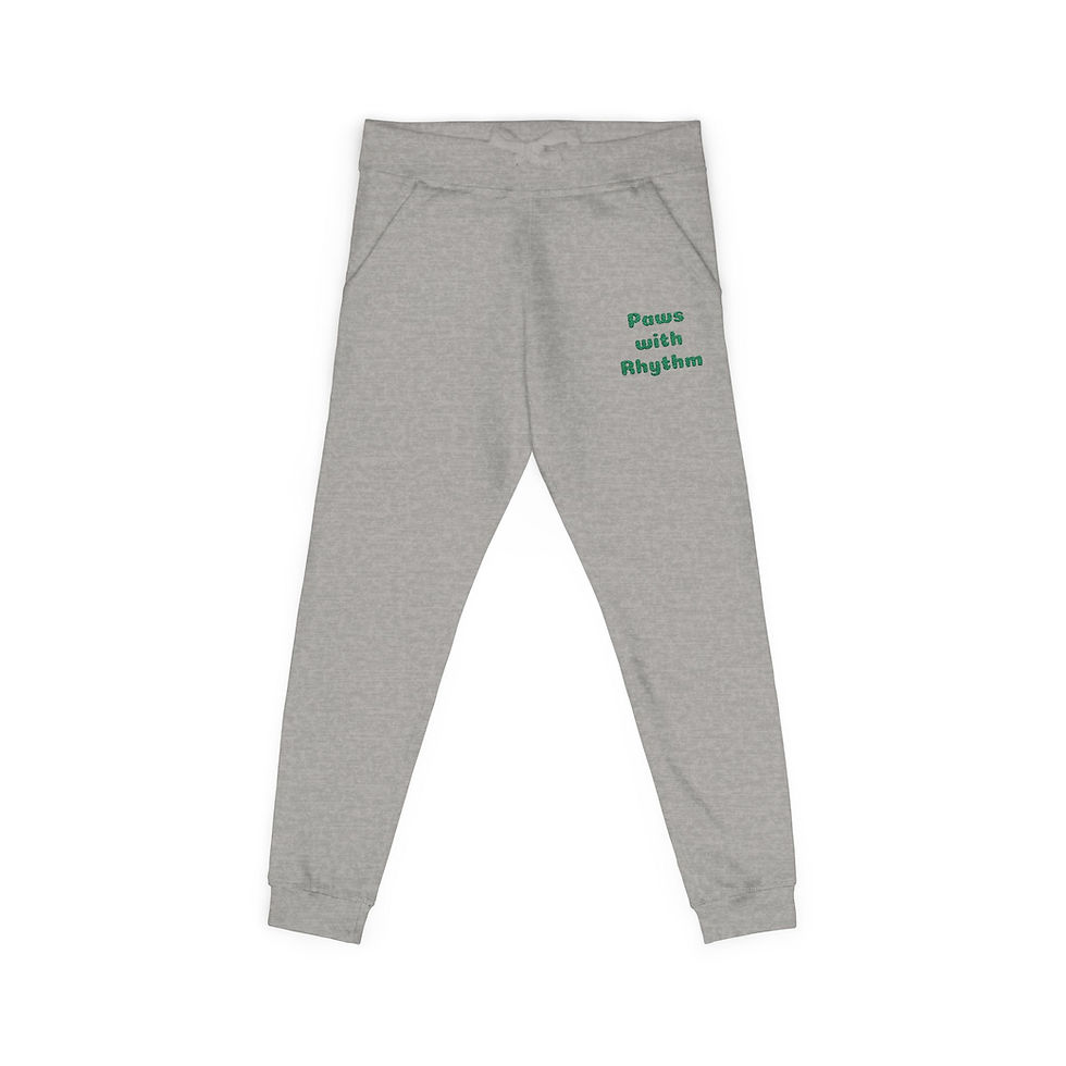 Thumbnail: Paws with Rhythm Unisex Fleece Sweatpants, Embroidered Sweatpants