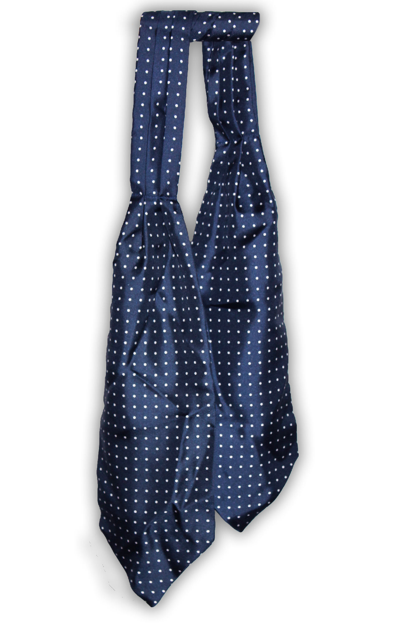 Fular Seda Azul Lunares