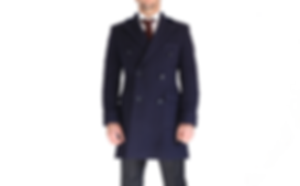 Abrigo Howard Cruzado Paño Marino