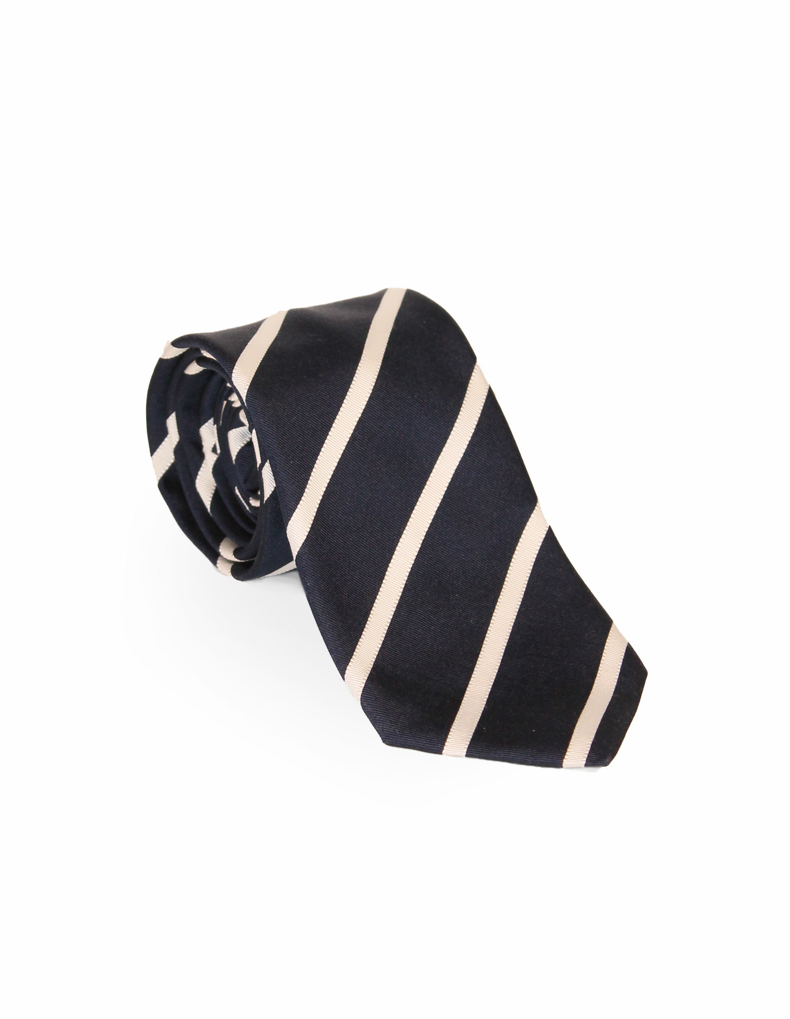 Corbata Negra Rayas Blancas