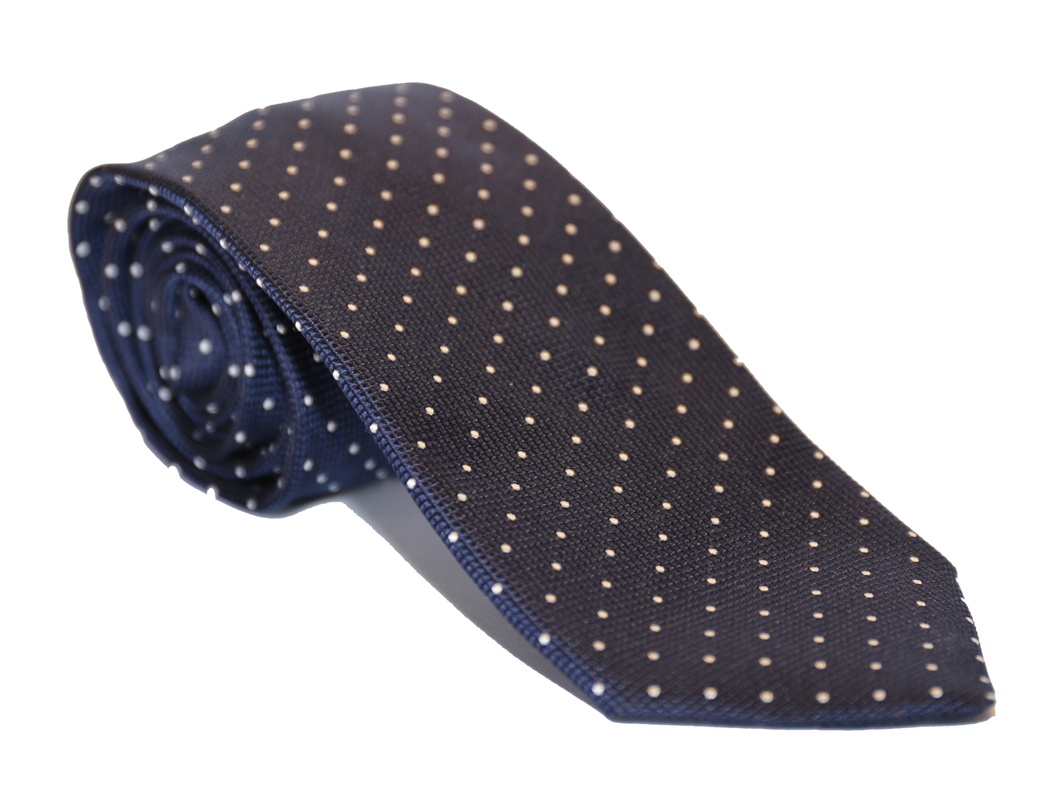 Corbata azul puntos blancos