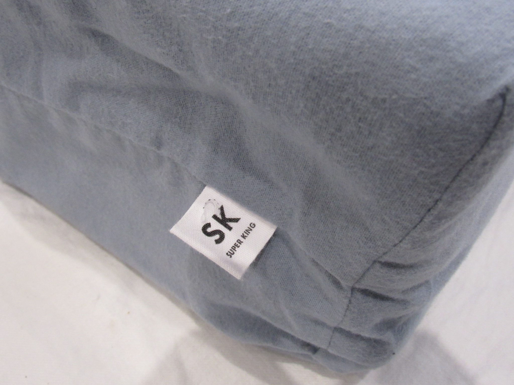 Haven - Flannelette Sheet Set - Super King - 100% Cotton - Dusky Blue