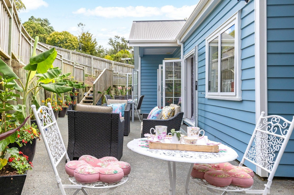 Outdoor BBQ entertaining patio