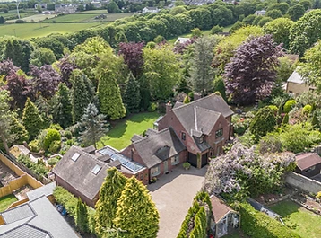 Drone aerial photography of a property and grounds, West Yorkshire