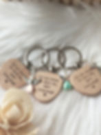 Schlüsselanhänger Schutzengel aus Holz graviert