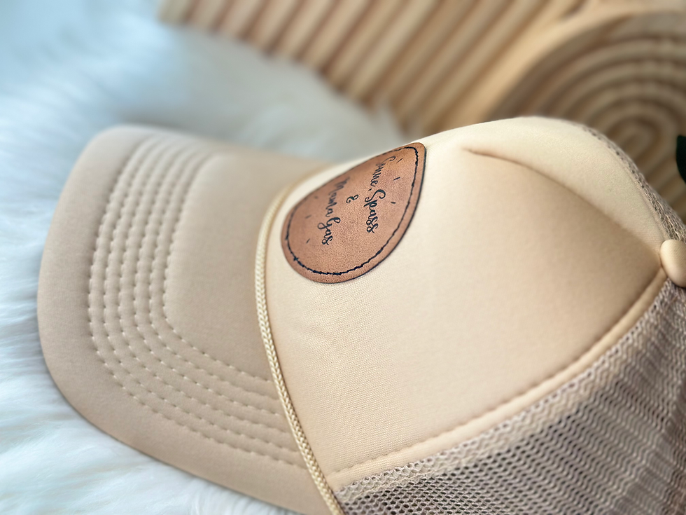 Miniaturbild: Sommerkappe für Mama, Beige Farbe mit Motto, Geschenk für die Mutter