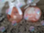 Personalized Peach/White Large Ornament Front/Back View