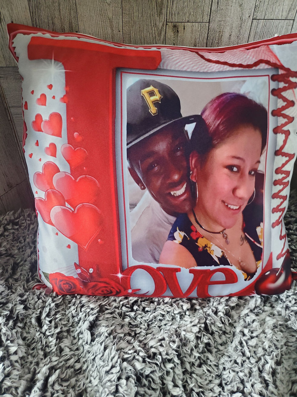 Thumbnail: Personalized Sublimated Valentine Pillow - Back View
