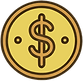 a simple minimalist icon about money_edi