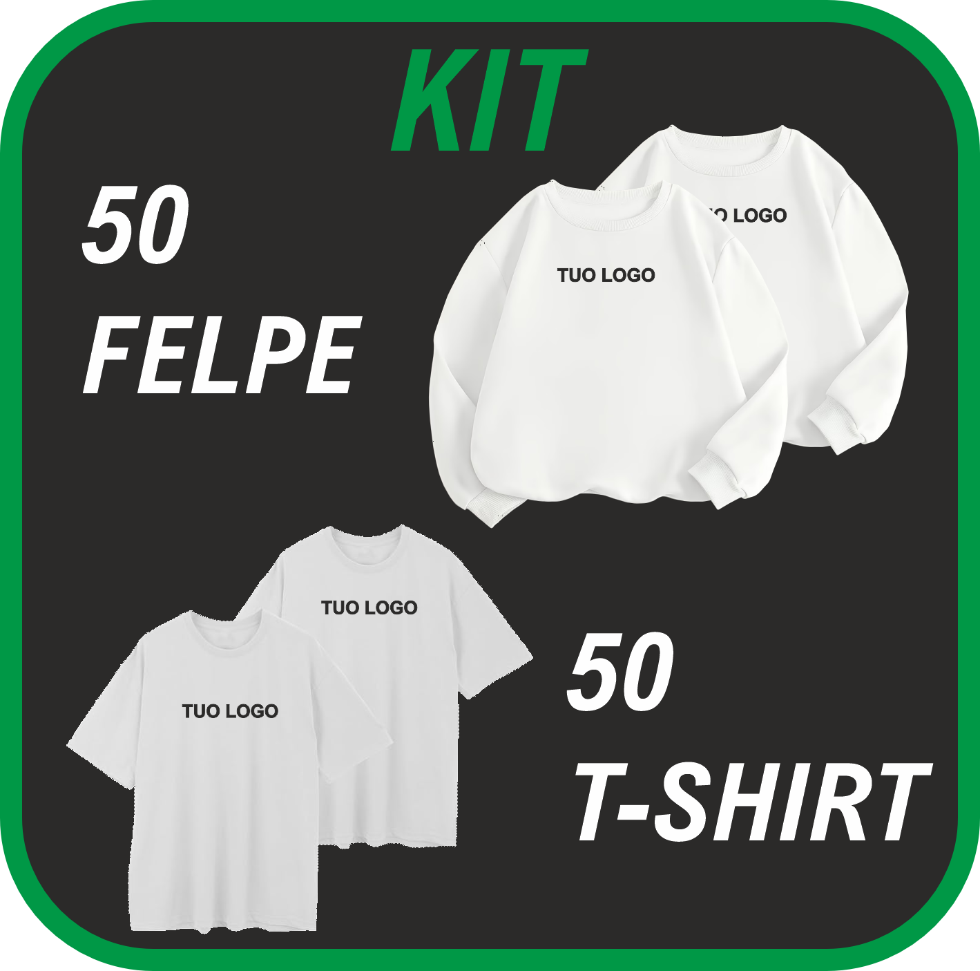 Growth Pack 50 Felpe + 50 T-Shirt