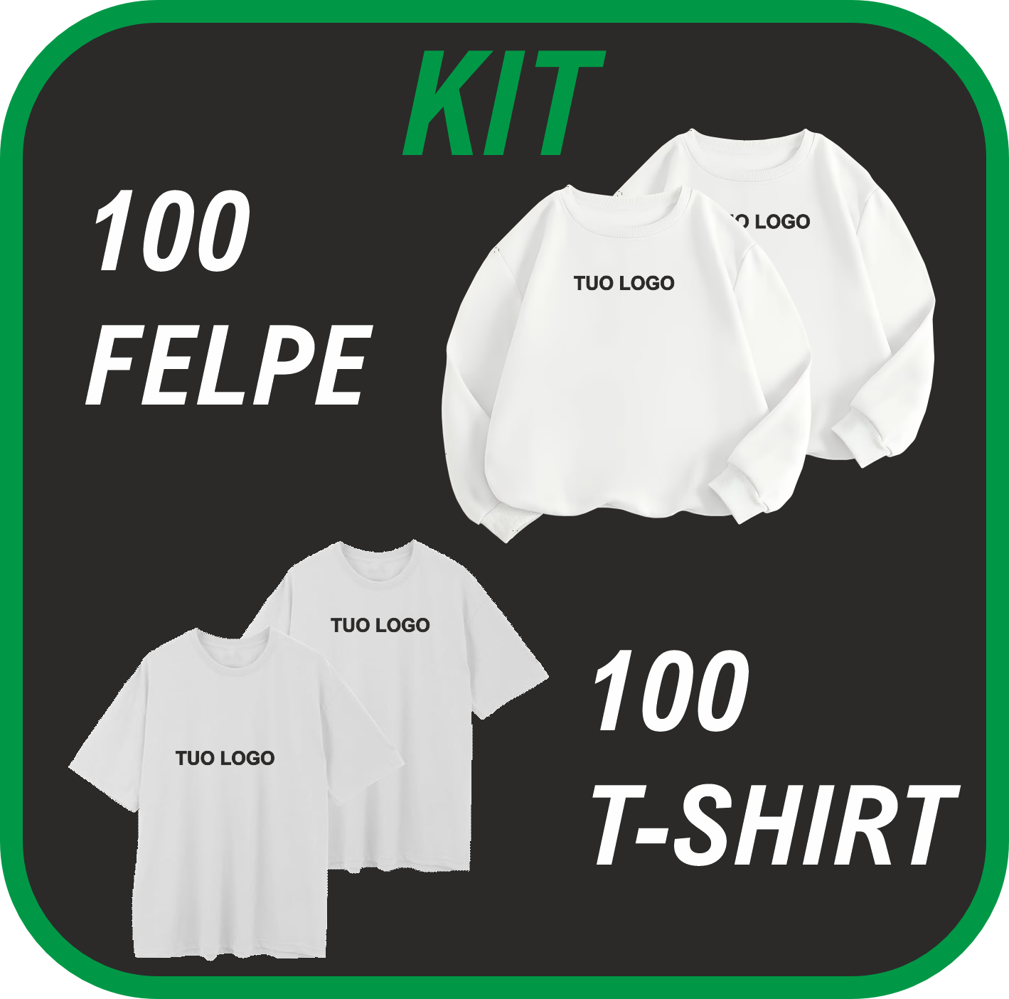 Stock 100 Felpe + 100 T-Shirt