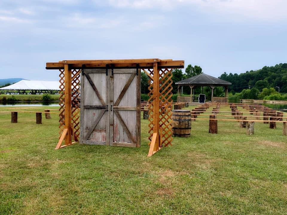 Thumbnail: Rustic Barn Door wedding entrance Arbor(requires delivery and set up-additional)
