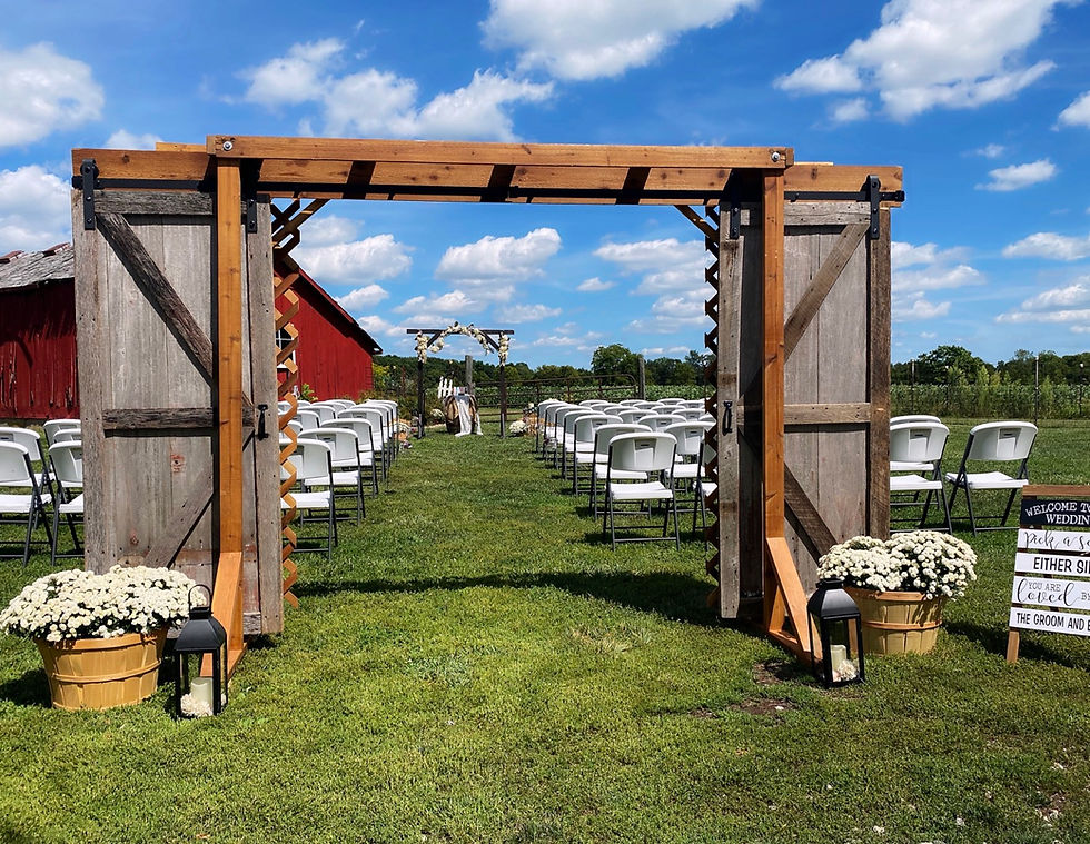 Thumbnail: Rustic Barn Door wedding entrance Arbor(requires delivery and set up-additional)