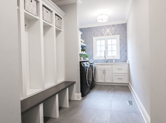 Naperville Laundry & Mudroom (Blue Tile)