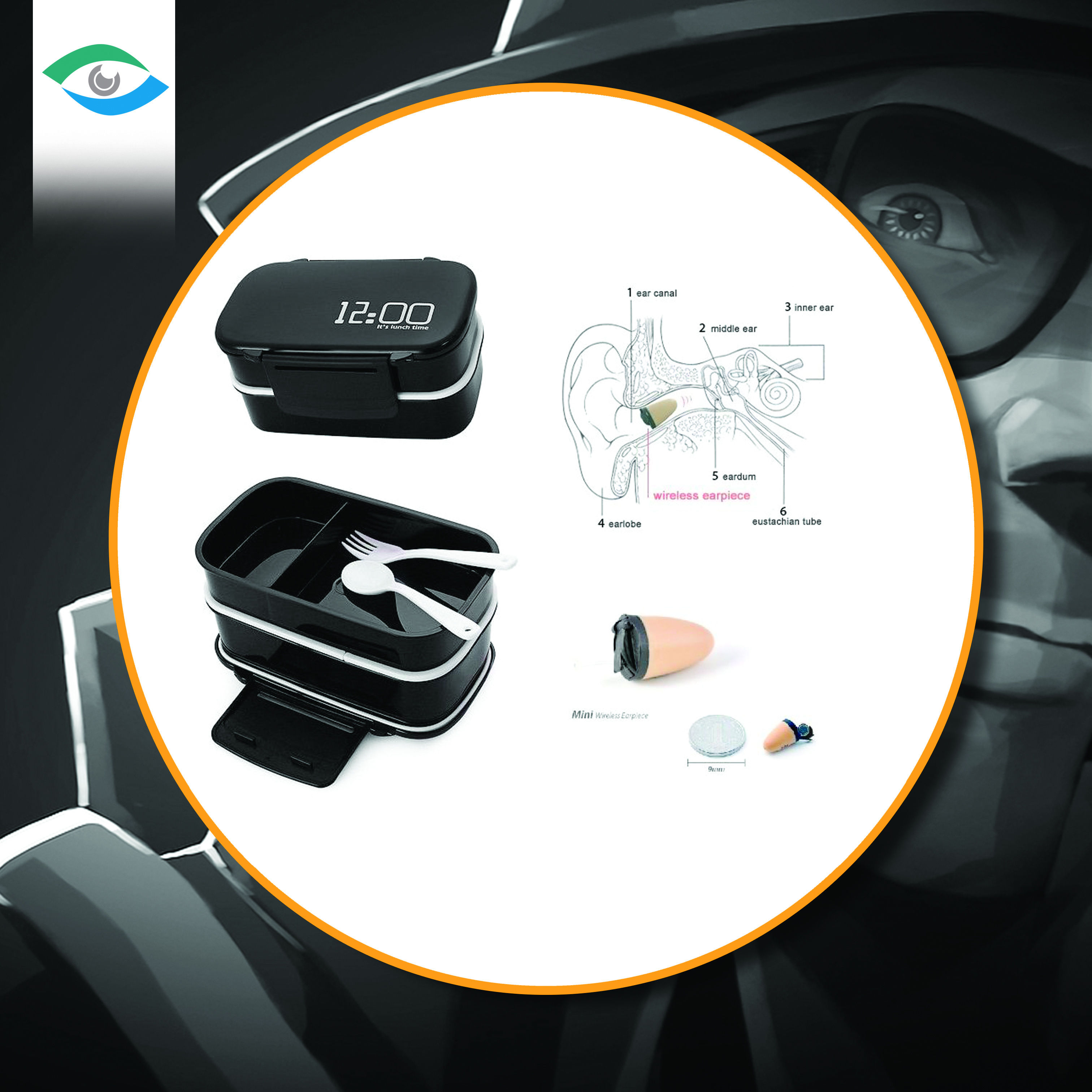 Spy Earpiece Lunchbox