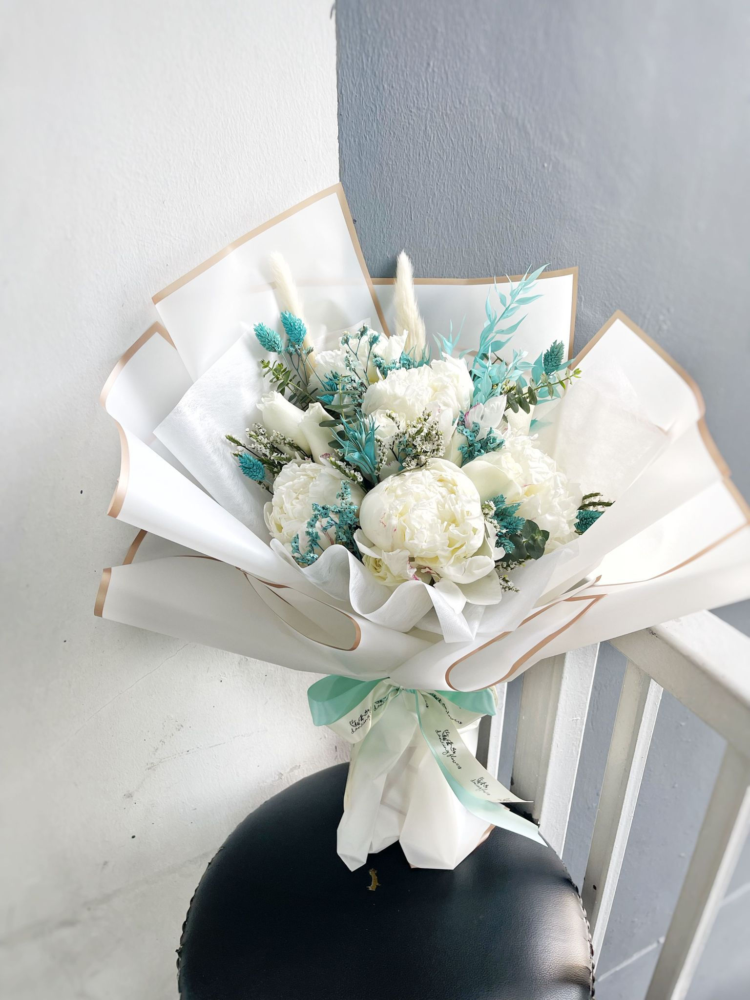 peonies and roses bouquet