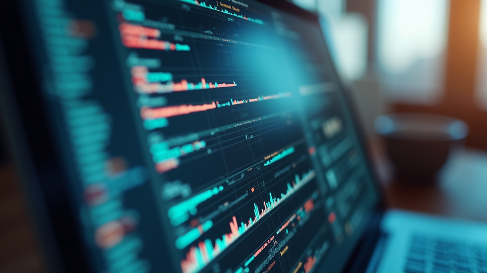 Close-up view of a modern web design layout on a screen