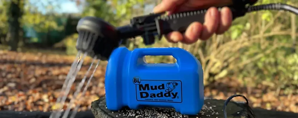 The Mud daddy dog washer is simple to operate