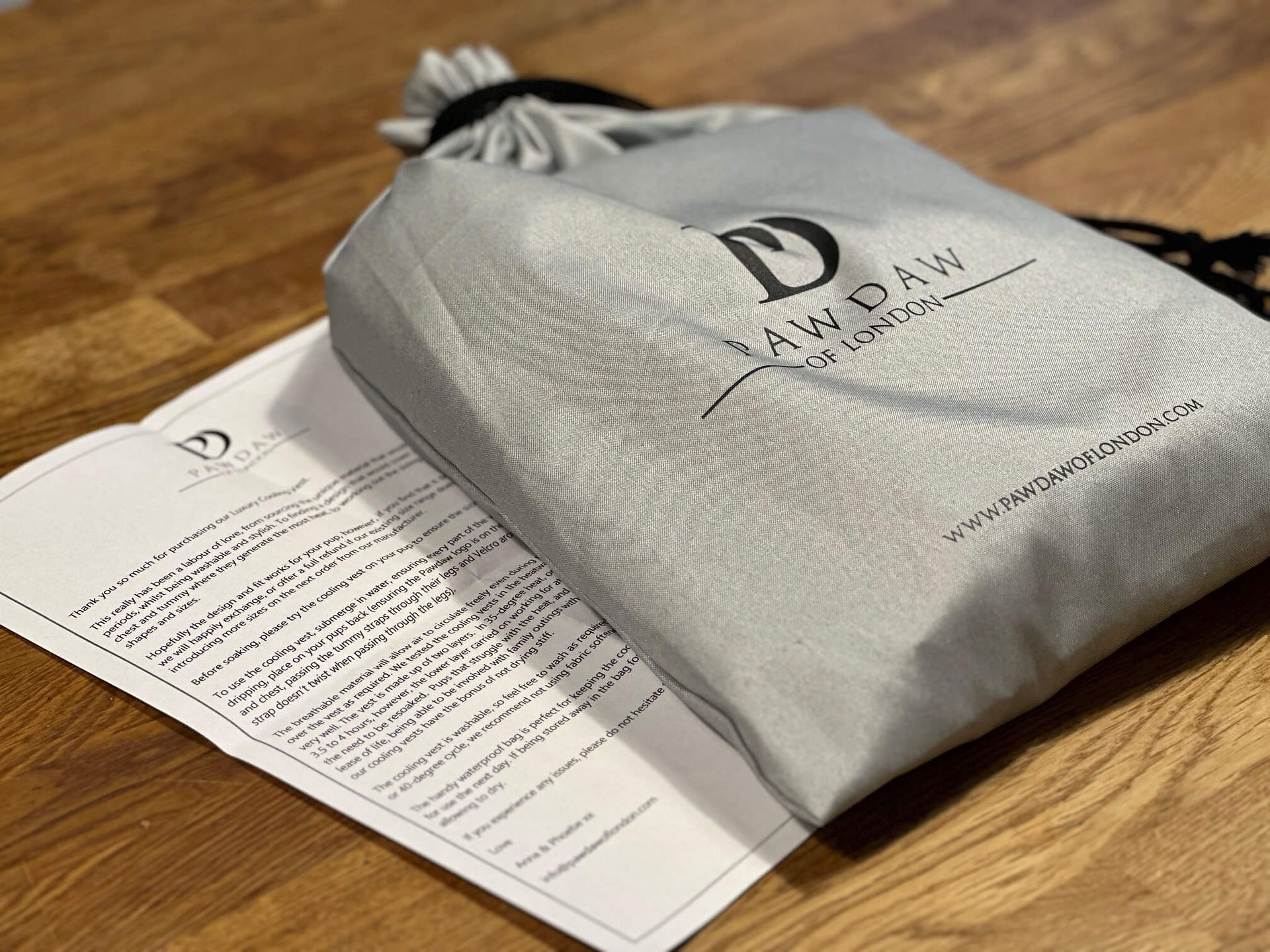 The high quality dog cool jacket was perfectly packaged
