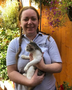 Rachel volunteer at Birmingham cat rescu