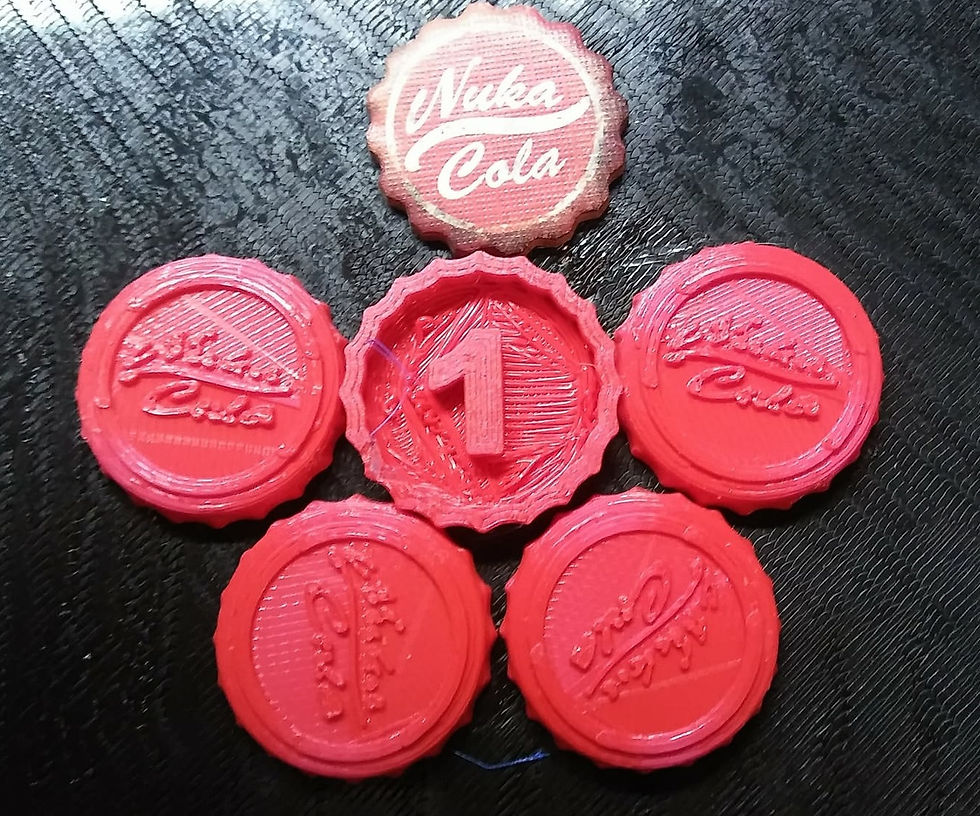 Thumbnail: Fallout The Board Game  Nuka Cola Bottle Cap Tokens