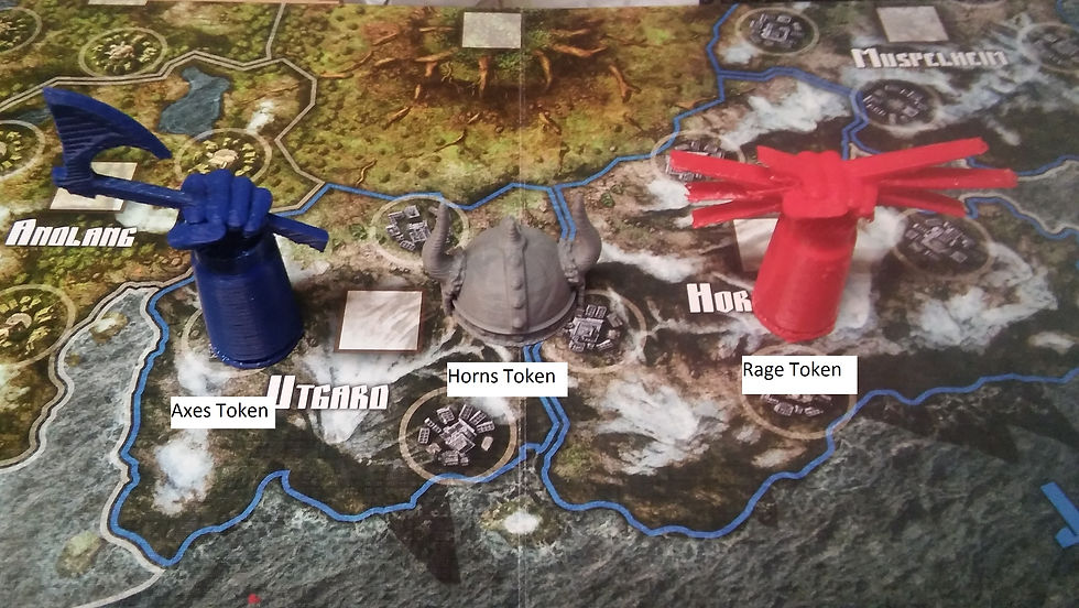 Thumbnail: Blood Rage 3D Printed Pillage Large Token Set