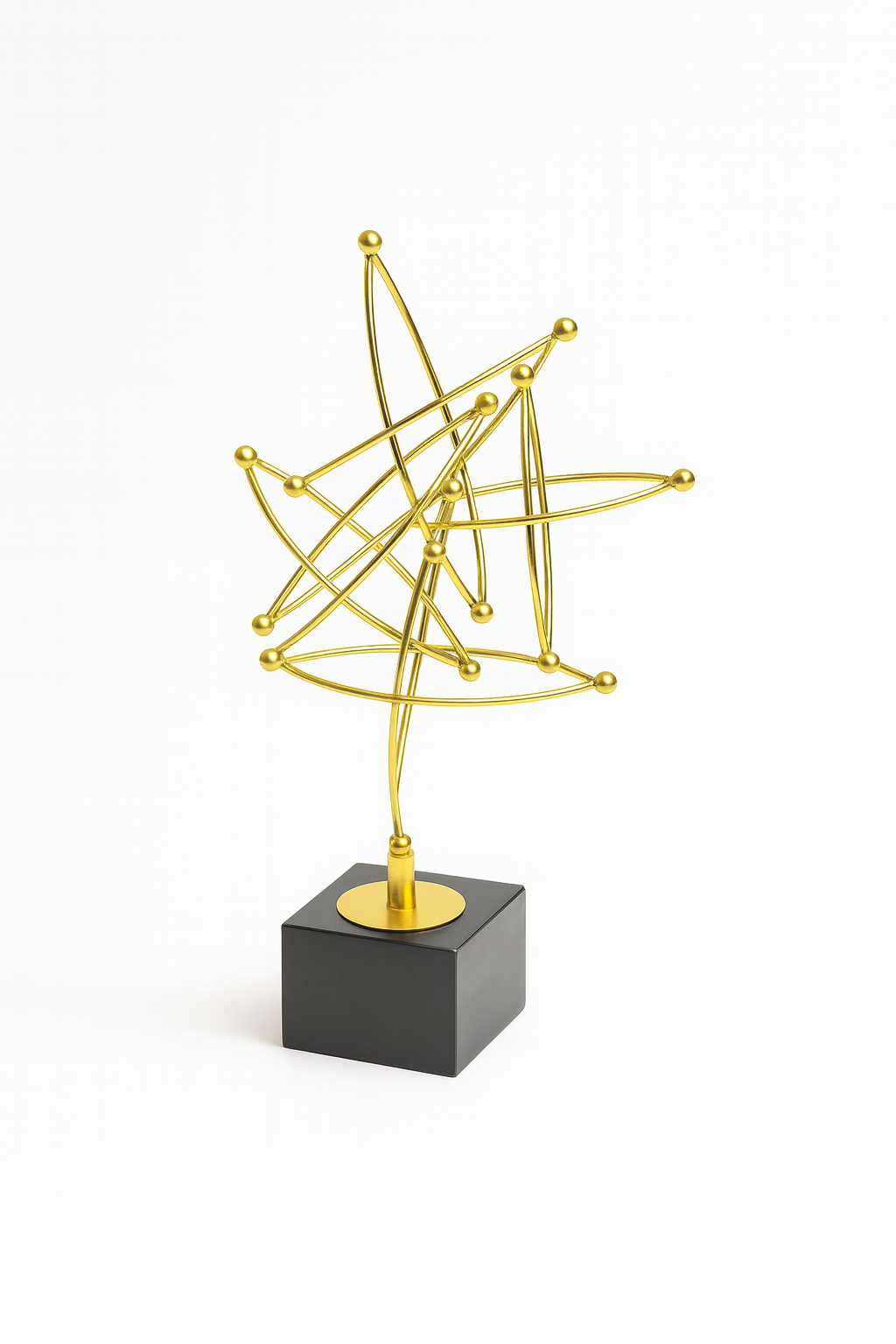 Escultura Contemporânea "Órbita Dourada"