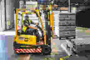 person using forklift
