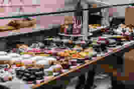 donuts and bagel display