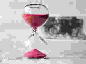clear glass with red sand grainer