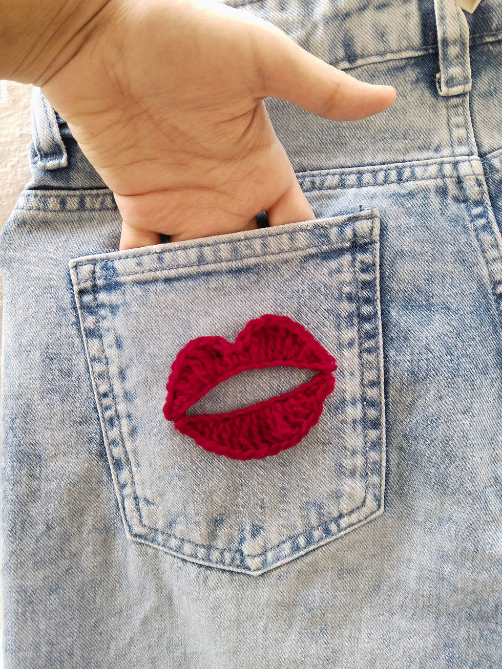 Thumbnail: Crochet Lip Patch Pattern(4 Sizes)