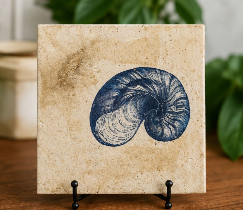 Thumbnail: Seaside Story Canvas -  8" x 8" Handmade Haven Clear Original