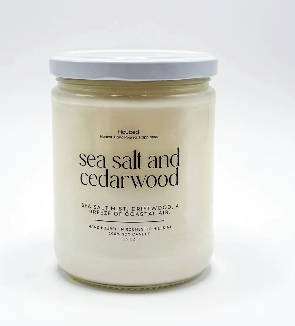 Sea Salt and Cedarwood 100% Soy - 8 oz