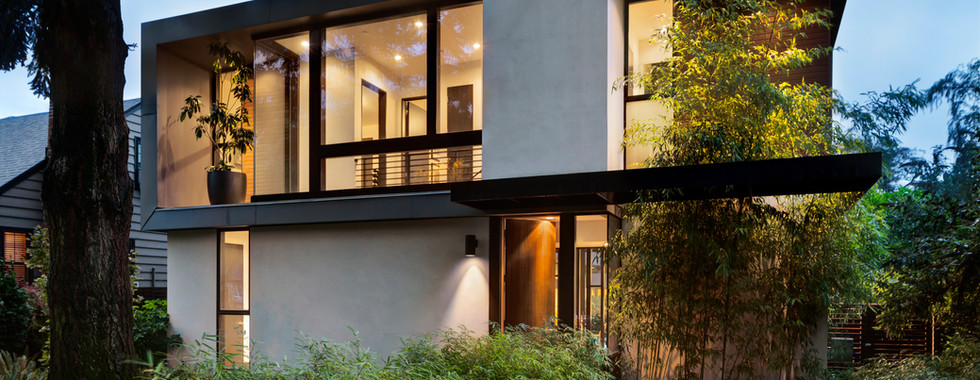 Twilight Photo of Luxury Property during blue hour