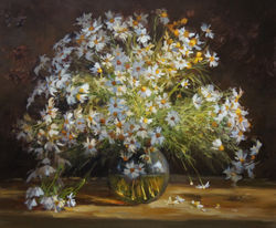 ..Ромашки,, х.м 50х60 2013г.