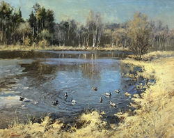 ,,Весенний март,, х.м 40х50 2020г