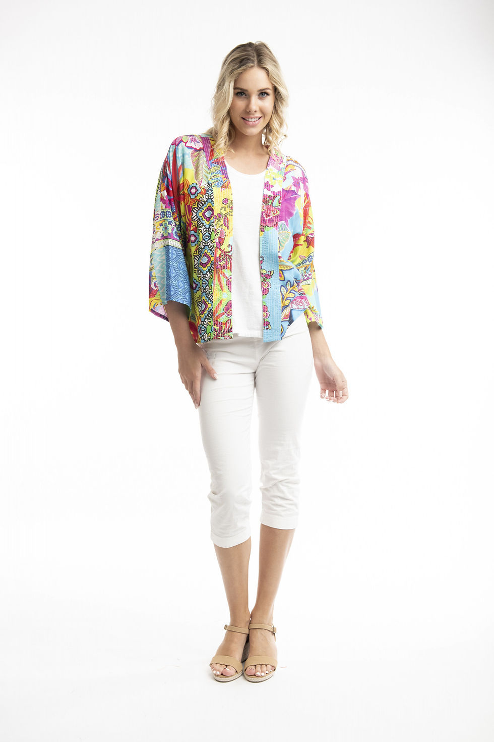 Veste Kimono imprimé ORIENTIQUE