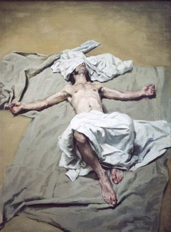 Figura masculina en cruz 1 - 130x97