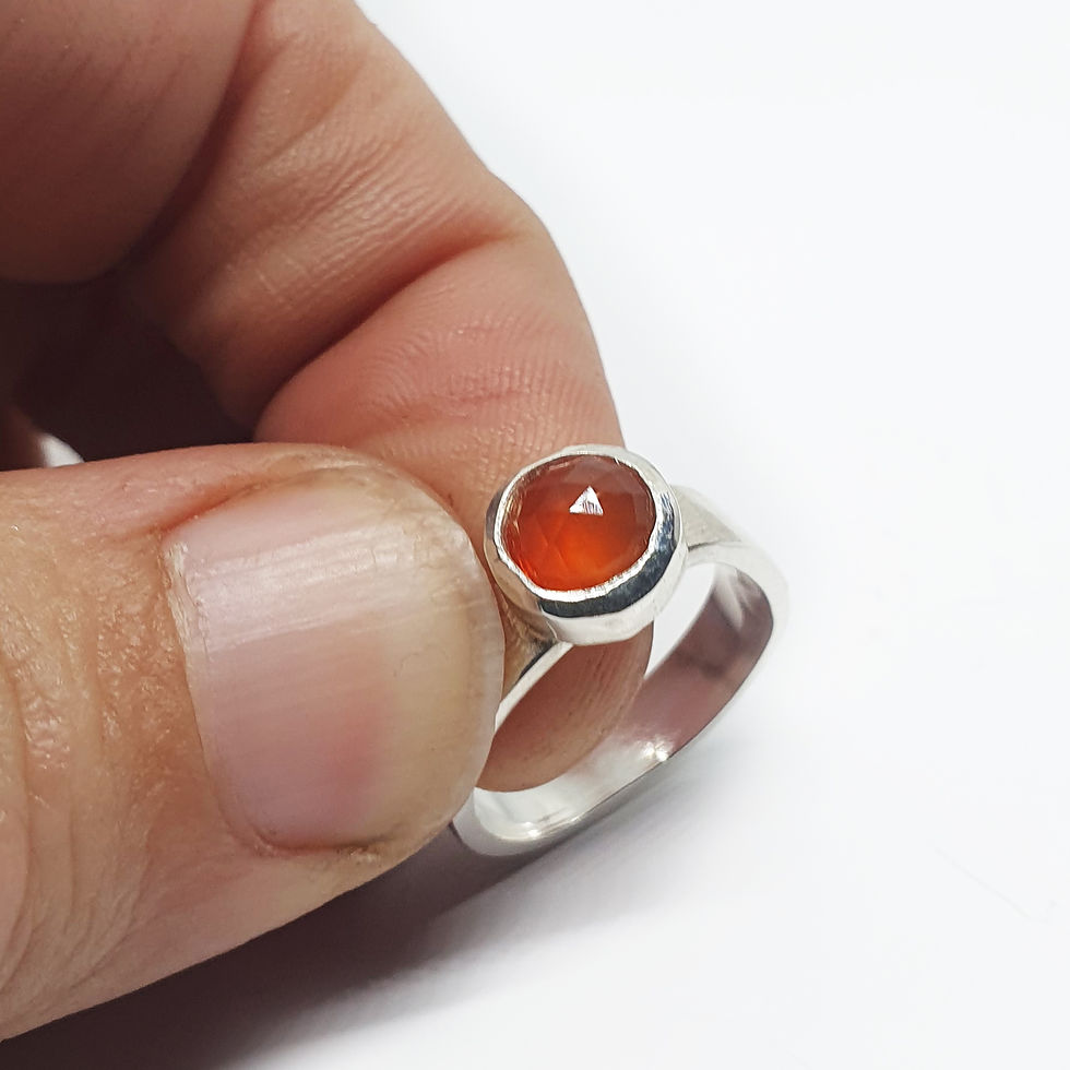 Thumbnail: Small Orange Onyx Ring
