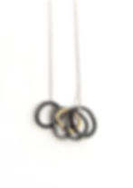 Thumbnail: Silver & Gold Small Loops Pendant