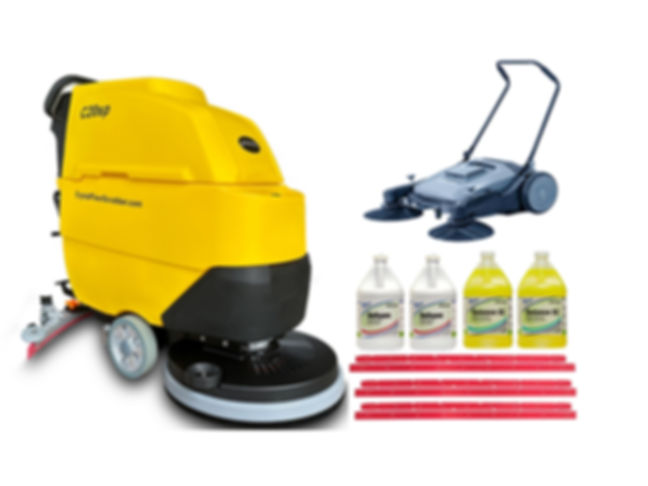 Happy Combo B: C20SP Floor Scrubber + Sweeper+“Rubber + Defoam + Cleaner Kit”