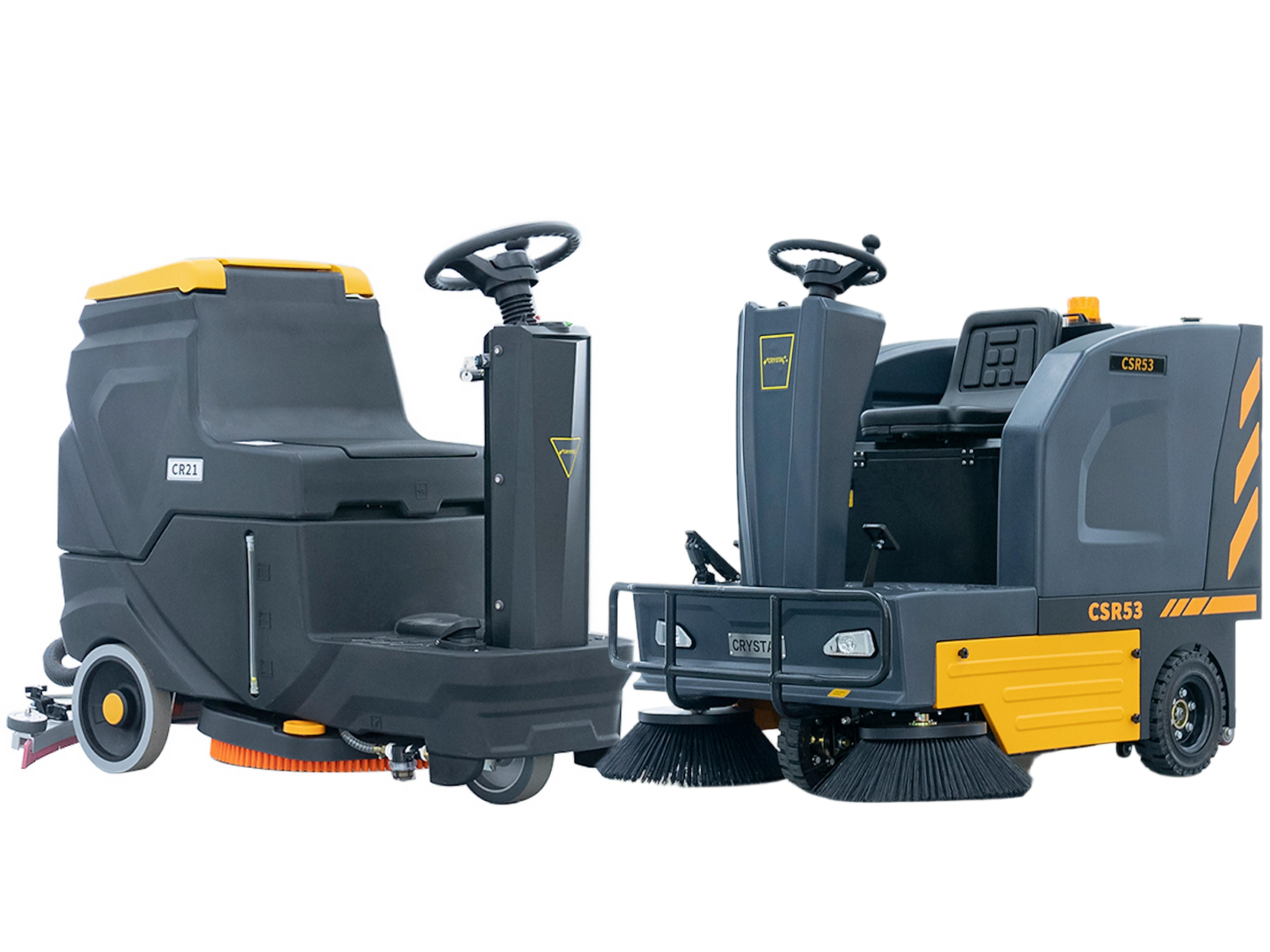 Ride On Floor Scrubber CR21 + Ride On Floor Sweeper CSR53