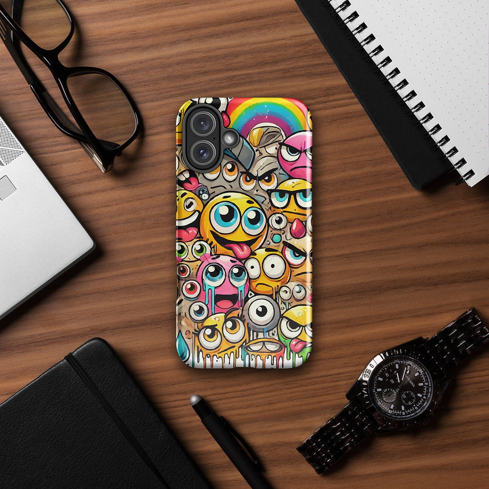 Thumbnail: Phone case design with Graffiti emotion Emoji's